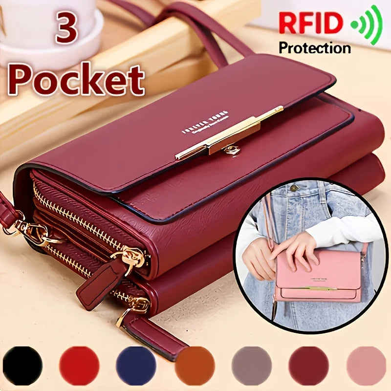 Fashionable women's wallets, shoulder bags, crossbody bags, medium to long hand-held bags, and coin purse bags for women