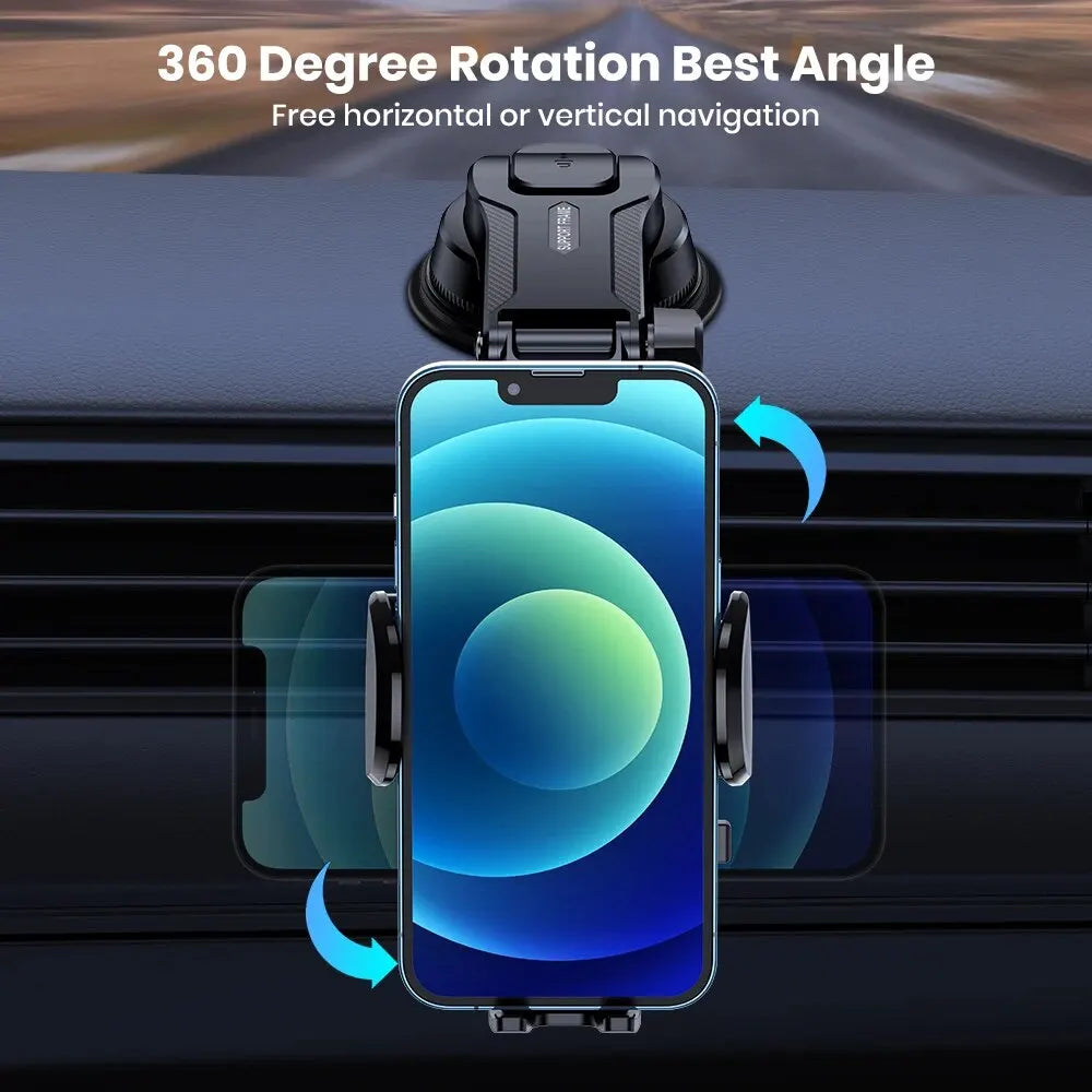 TOPK Car Phone Holder Mount 2-IN-1 Handsfree Stand Phone Holder for Dashboard & Air Vent Compatible with iPhone Samsung...