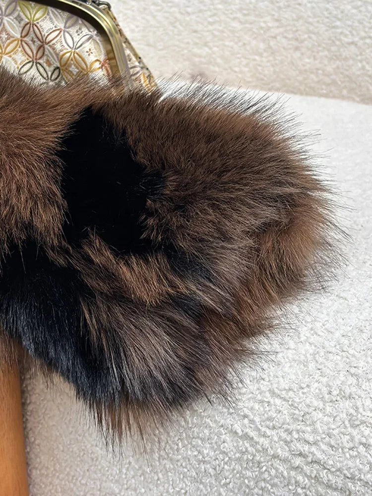Women's Fur Coat Lapel Panelled Oversized Winter Warm Jacket Autumn Female Long Sleeve Loose Short Tops Chic Lady...