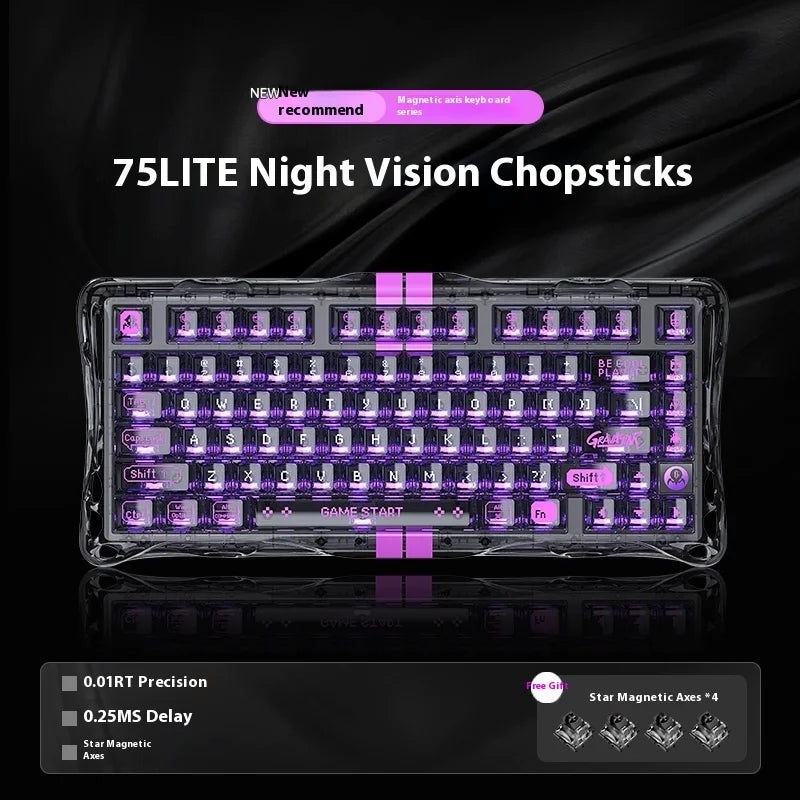 Gravastar 75k1pro Mechanical Keyboard Wireless Gaming Esports Professionali Keyboard Aluminum Customization Computer...
