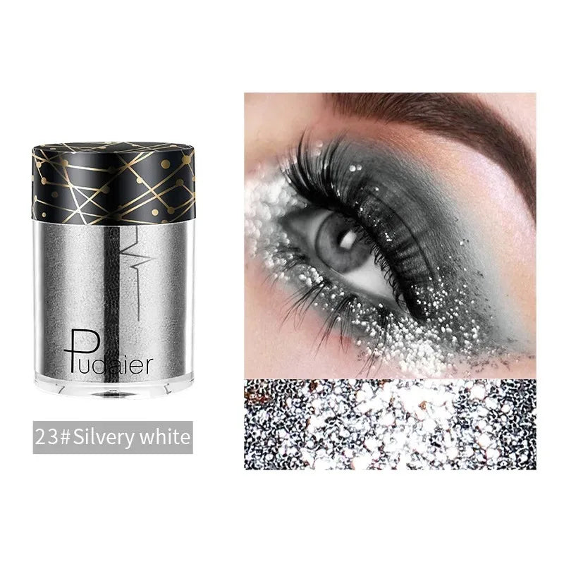 36 Colors Monochrome Eyeshadow Glitter Sequins High Gloss Face Body Glitter Pearlescent Easy-to-color Eye Shadow...