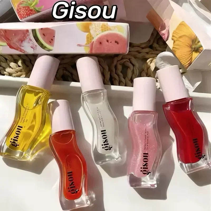 Gisou Moisturizing Watermelon Lip Balm Lip Oil Gloss Care Of The Lips Benetitnt For Lips Plumping Exfoliating Plumping Gloss Oil