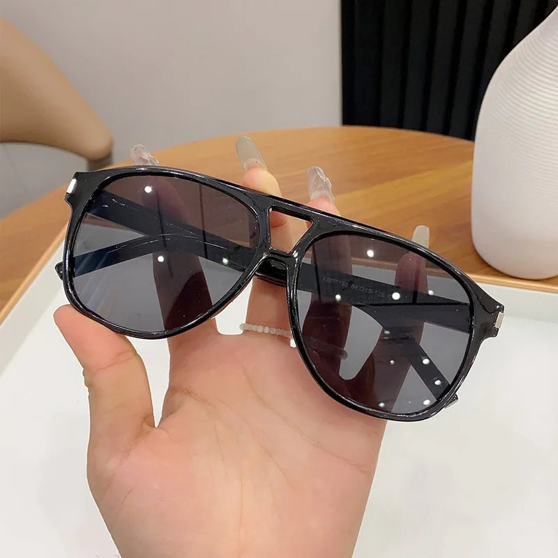 Luxury Brand Designer Big Frame Pilot Sunglasses Women For Men Trend Sun Glasses Vintage Punk Shades Popular Eyeglasses UV400 - Kimlud