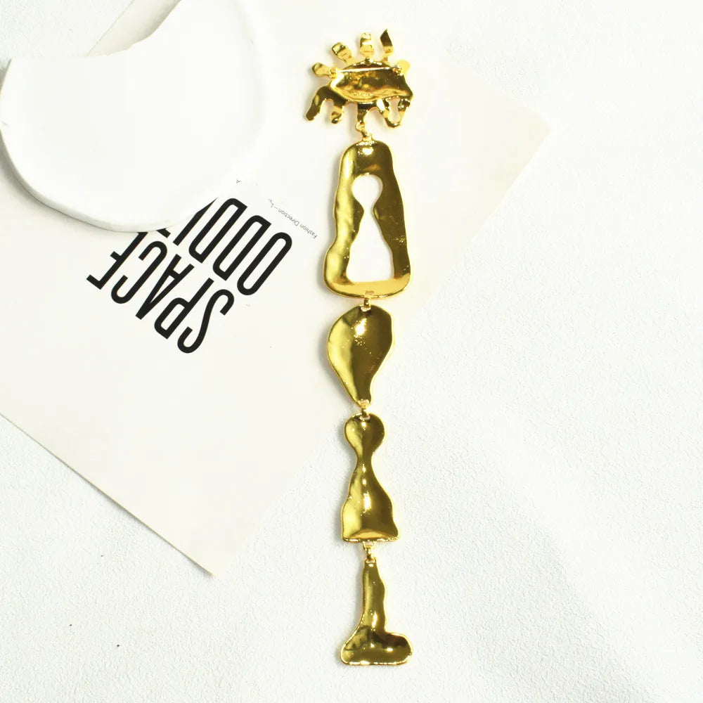 Vintage Abstract Metal Alloy Facial Charms Pin Brooches for Women Jewelry Exaggerated Coat Statement Brooch Accessory |...