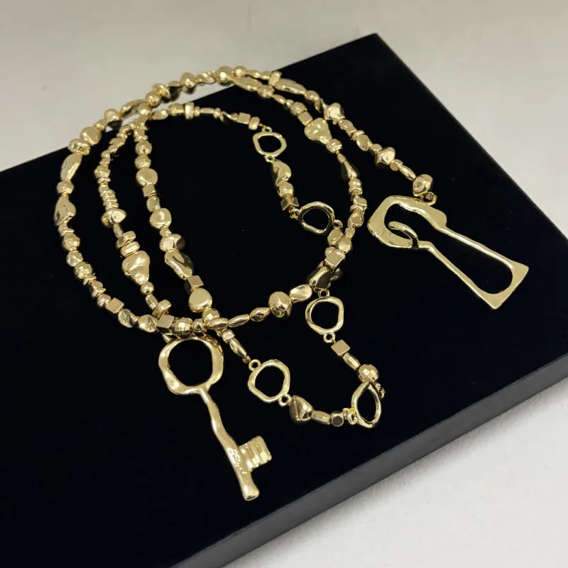 Brand Fashion Show Metal Alloy Lock Pendant Belt For Women Fashion Jewelry Trendy Girls' Sweater Dress Accessories |...
