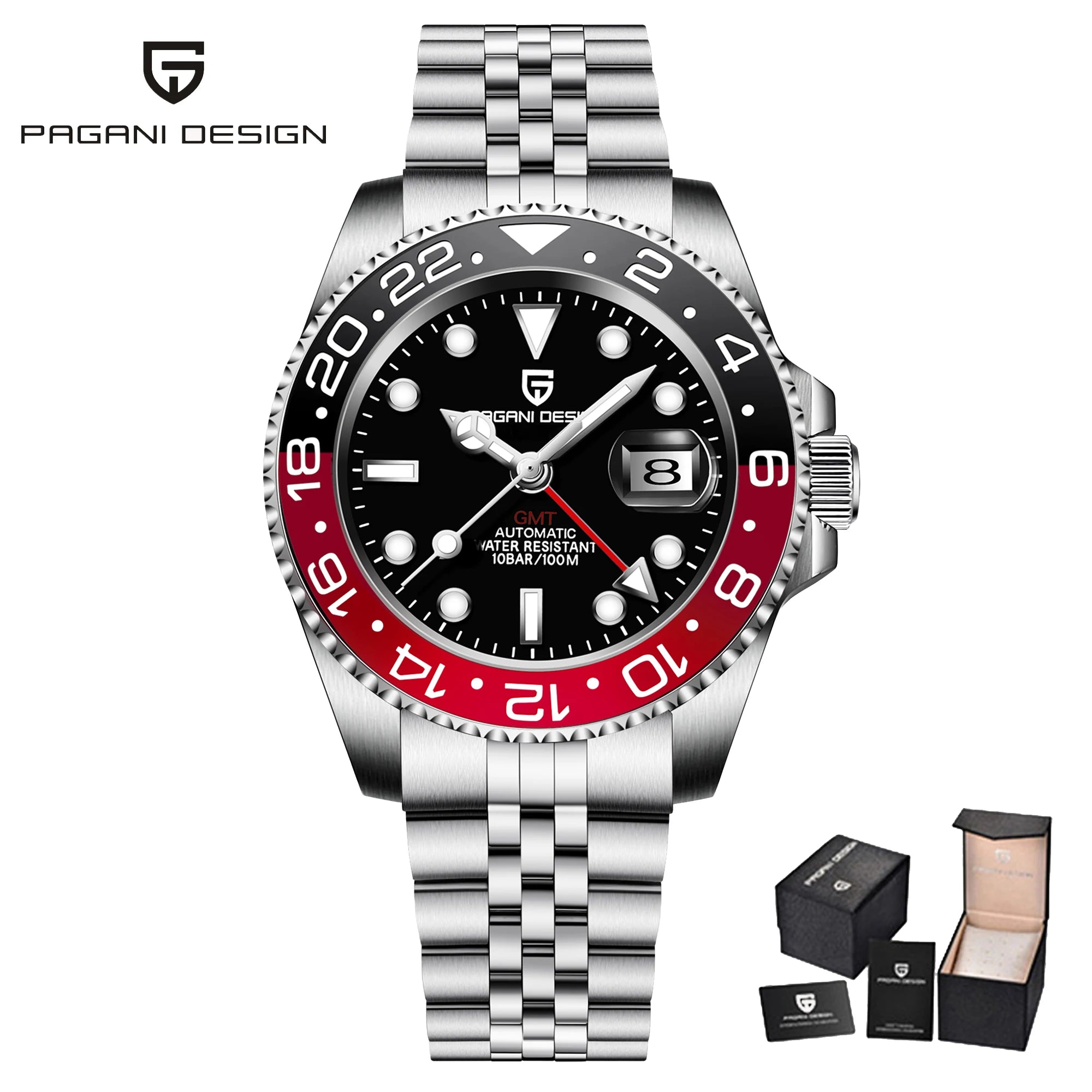PAGANI DESIGN V3 New 40MM GMT WATCH Luxury Men Watch Ceramic bezel 100M Waterproof Luminous Sapphire Glass Men Mechanical Watch