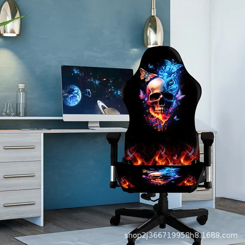 One-Piece Stretch Gaming Chair Cover Brilliant Green Light Chair Cover High Elasticity for Office Gaming Chairs Home Decoration - Kimlud