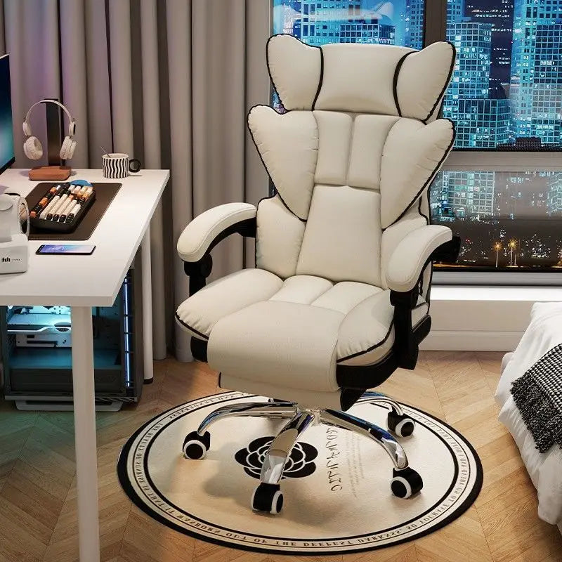 Lift Backrest Computer Chair Comfortable Sedentary Desk Sofa Chair for Boys Gaming Home Office Living Room Bedroom