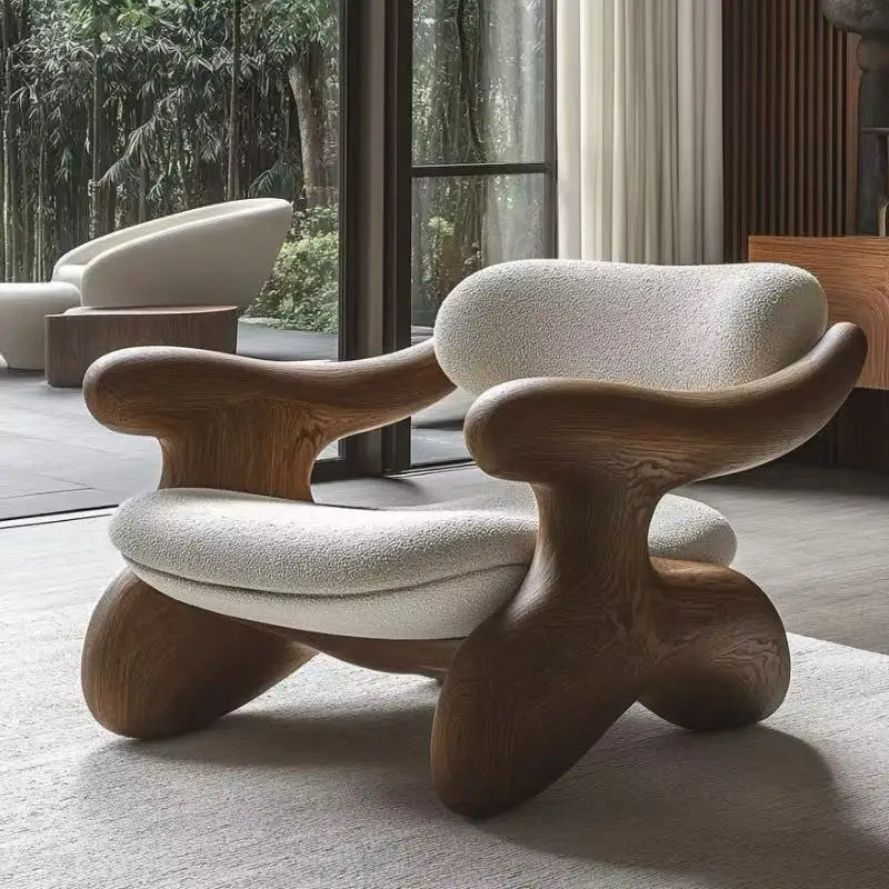 Beige Design Living Room Chairs Trending Italian Wooden Occasional Chairs Living Room Arm Ergonomic Fauteuils De Salon Furniture - Kimlud