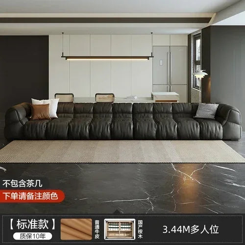 Puff Leather Sofa Bedrooms Comfortable Reclining Luxury Designer Lazy Sofa Modern Minimalist Sofy Do Salonu Home...
