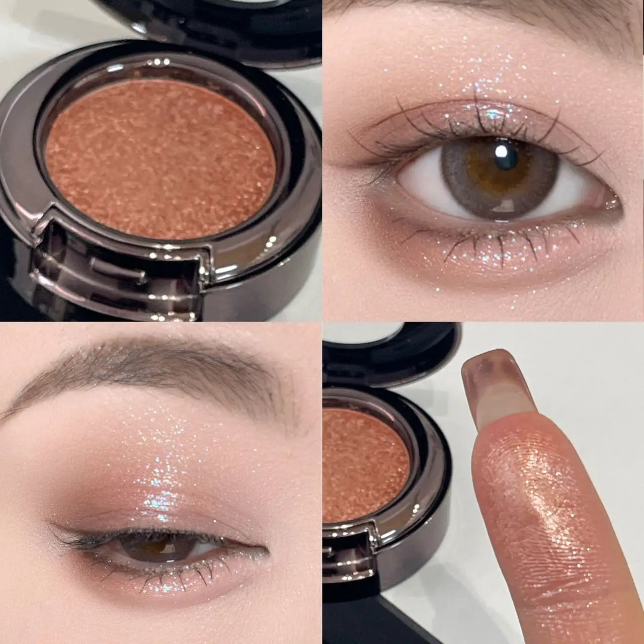 Metallic Glitter Smoked Green Eyeshadow Cream Chameleon Blue Sparkling Shimmer Highlighter Eyeshadow Palette Eye Shadow Makeup - Kimlud