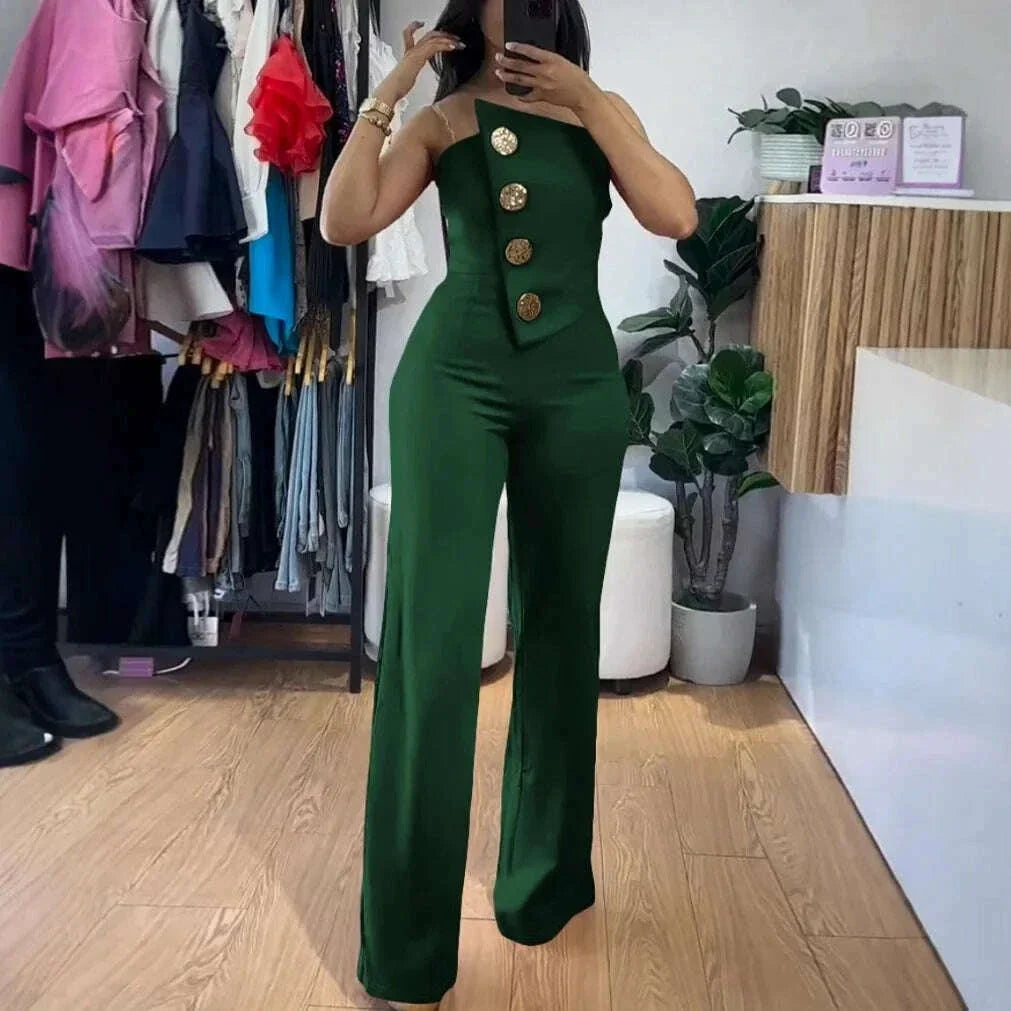 Elegant Jumpsuit for Women Dressy Sexy Off Shoulder Wide Leg Pant Suit One Piece Party Outfits Wide Leg Pant Suit houlder Wide
