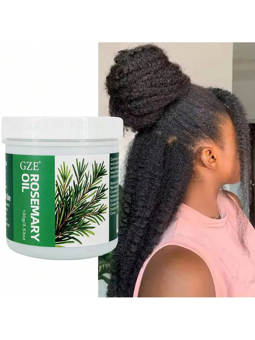 GZE 100% Pure Organic Rosemary Oil Long Lasting Lightweight Hair Essential Oil Moisturizing For Hair Strengthens And Scalp
