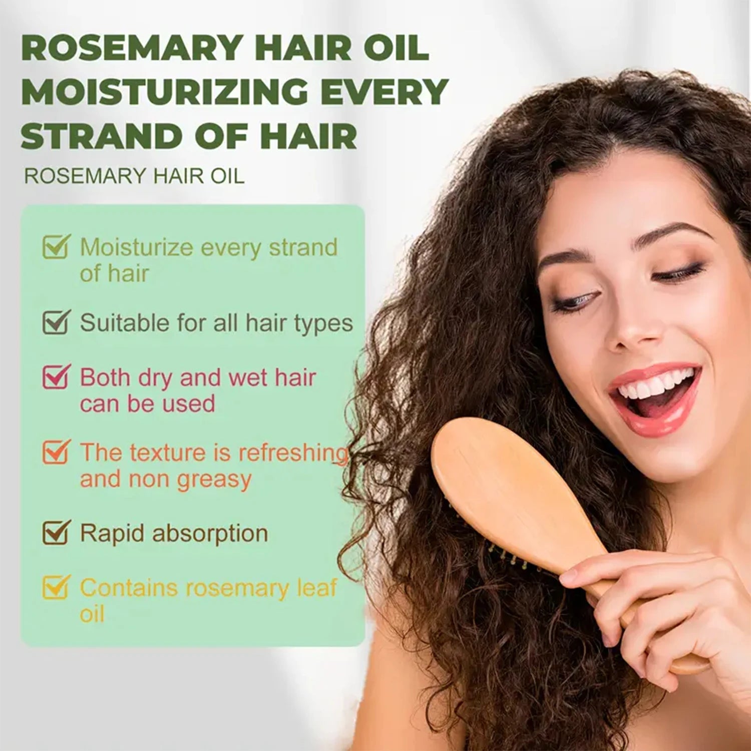 Rosemary Castor Hair Oil - Scalp Care & Split End Repair, Coconut Olive Oil Lightweight Blend, Winter Therapy | Kimlud...