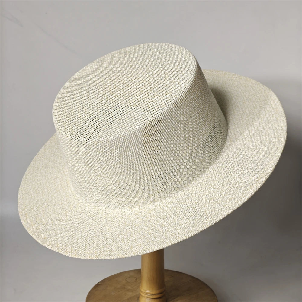 2026 New Hat Panama Straw Hat British Top Hat Men's and Women's Foldable Sun Shading Beach Hat Sun Protection hat