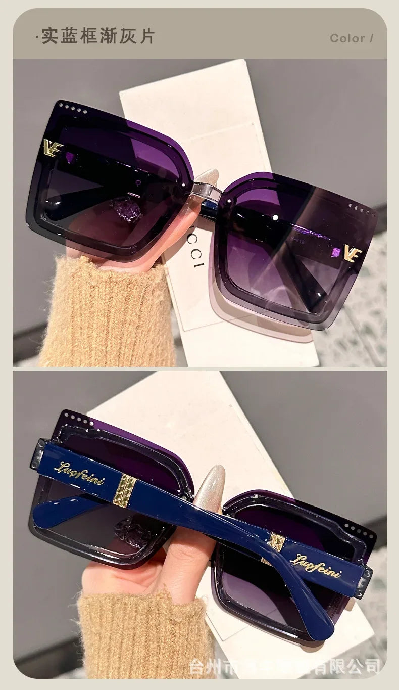 New Cool Rimeless Polarized Sunglasses Women Oversized Square Sun Glasses Ladies UV400 Classic Goggle Oculos De Sol...