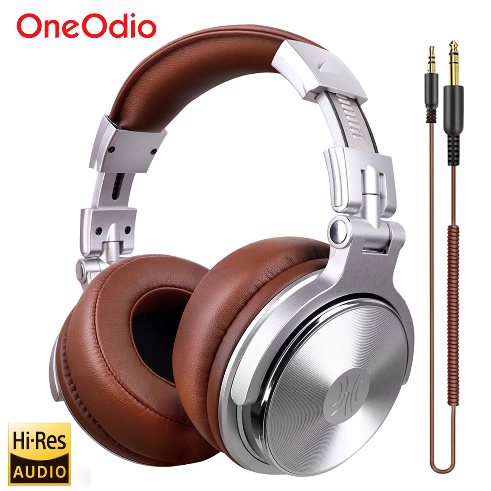 Oneodio Wired HiFi Headphones Professional Studio DJ Headphones With Mic Over Ear Hi-Res Headset Monitoring For AMP Guitar Phone