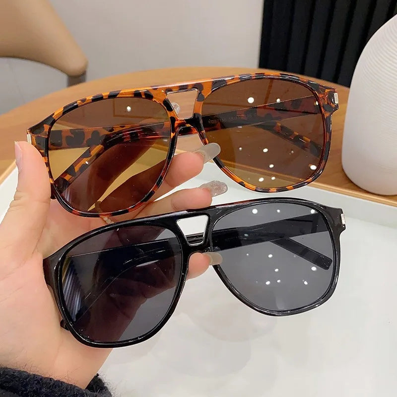Luxury Brand Designer Big Frame Pilot Sunglasses Women For Men Trend Sun Glasses Vintage Punk Shades Popular Eyeglasses UV400 - Kimlud
