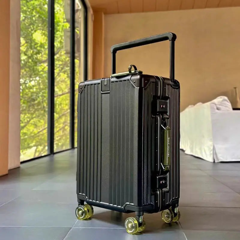 20/24/26/28 Inch Fashion Wide Handle Travel Suitcase Luggage with Cup Holder Suitcase Trip Cabin TSA Customs Lock Trolley Case