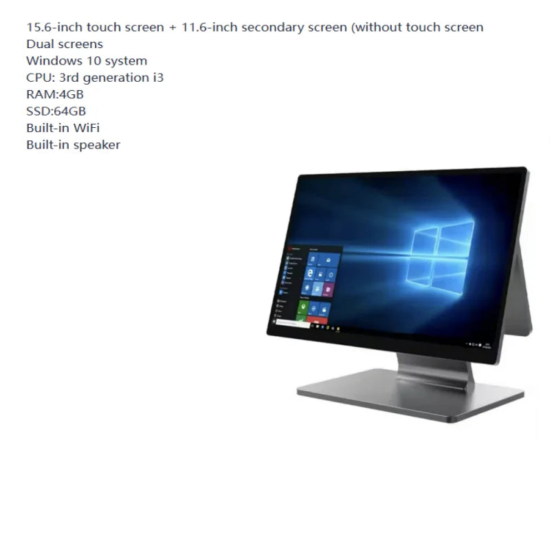 NEW 1366 * 768 Resolution 15.6 Inch Touch Screen Desktop Pos Terminal Cash Register Pos System All in One Windows 10 |...