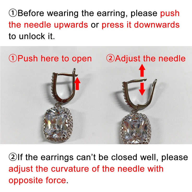 Huitan Green/Blue Cubic Zirconia Hoop Earrings for Women New Temperament Elegant Bridal Wedding Party Earrings Trendy...