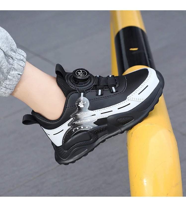 Boys Anti-Slip Waterproof Leather Running Shoes Outdoor Sports Walking Shoes Comfort Kids Sneakers For Autumn Winter...