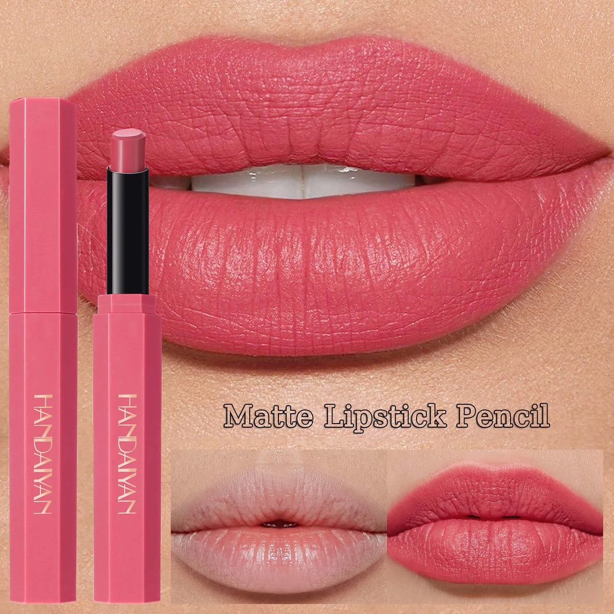 Red Matte Velvet Lipstick Waterproof Lasting Brown Lipstick Pencil Non Stick Cup Moisturize Lipstick Not Fading Sexy...