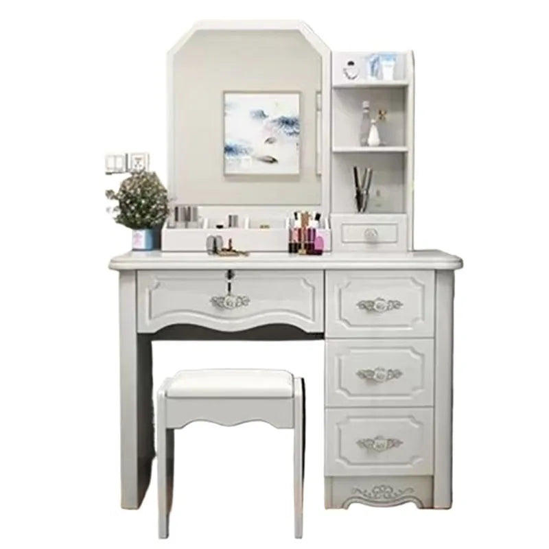 Modern Senior Vanity Table Beauty Classic Bedroom Makeup Vanity Table Storage Nordic tocador de maquillaje Home...