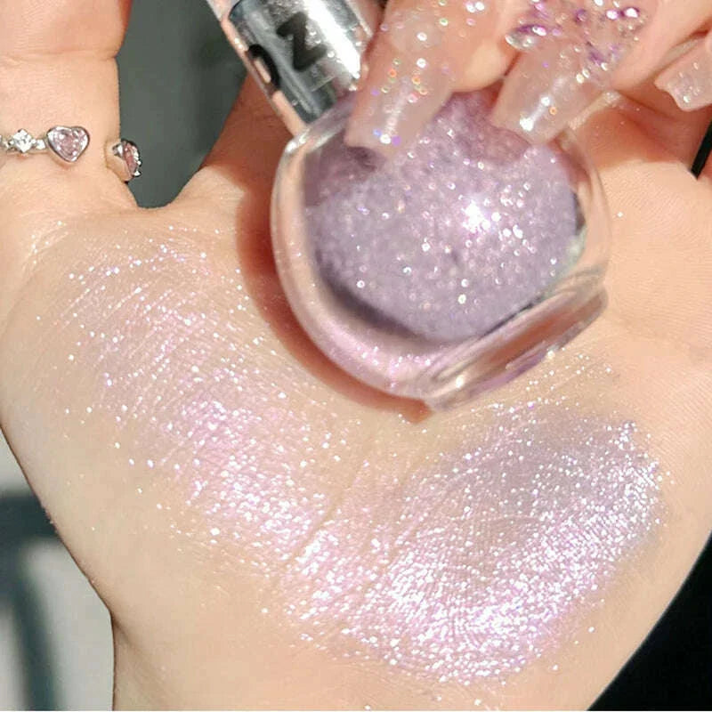 Glitter High Gloss Body Diamond Shimmering Spray Powder Highlight Powder Makeup for Facial and Body Skin Hair Clothes Cosmetics