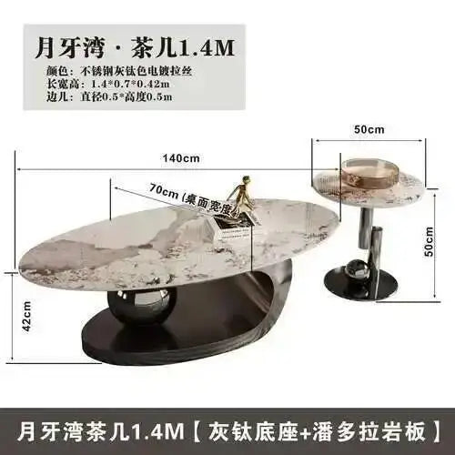 Nordic Living Room Coffee Tables Modern Design Decor Oval Coffee Tables Minimalist Mesa De Centro De Sala Home Furniture - Kimlud