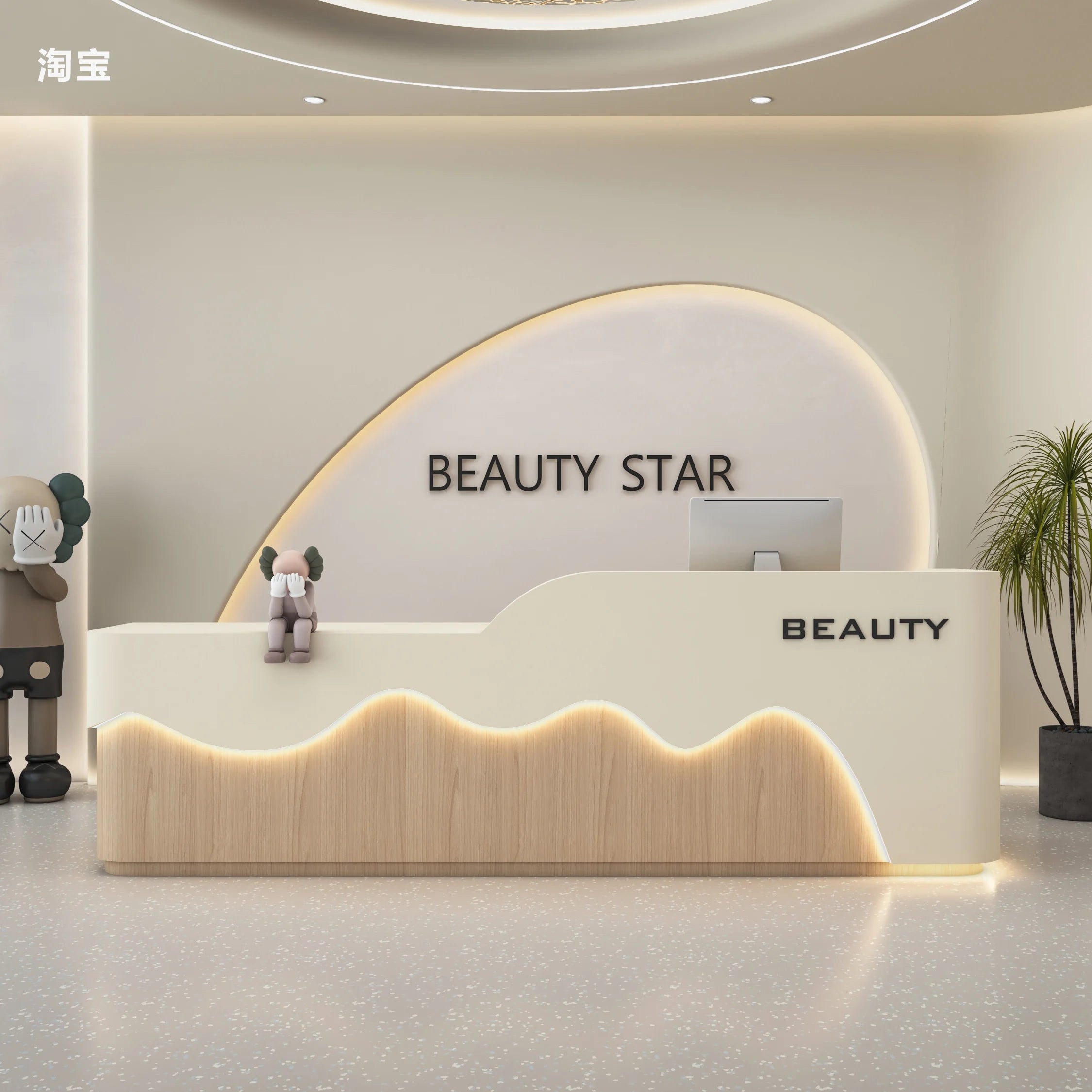 Executive Curved Reception Desks White Design Best Display Reception Desks Shelves Beauty Comptoire Accueil Commercial Furniture