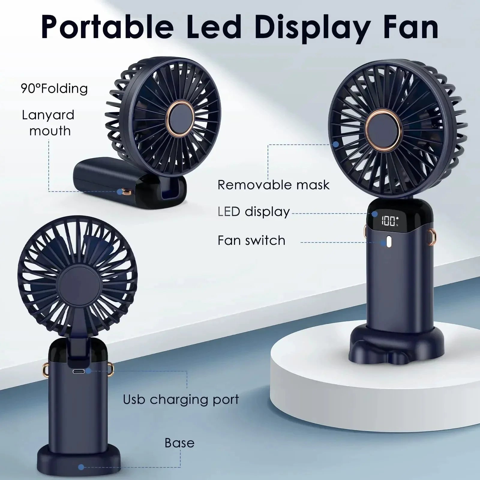 New Electric Fan Portable Air Conditioner Mini Cooler Rechargeable Neck Fans for Home Free Shipping Hand Usb Conditioning Blades