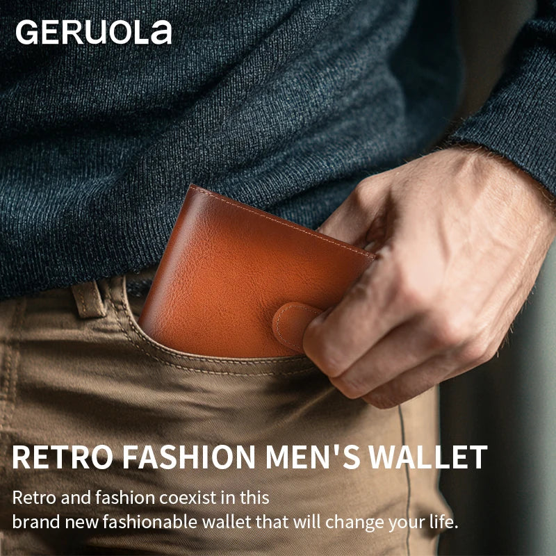 Compact genuine leather wallet, top-grain cowhide wallet with multiple card slots, RFID protection | Kimlud Premium Shirt