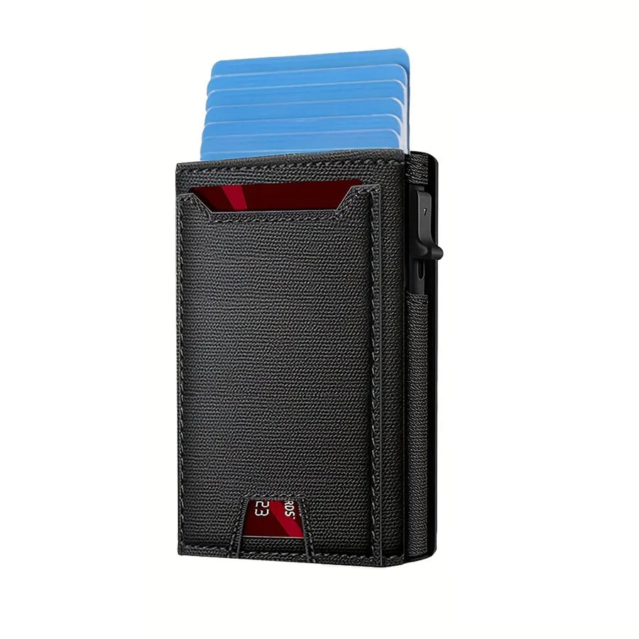 2024 New Men's Business Wallet Multi-card slot magnetic enclosure RFID Blocking Travel Wallet Card holder card pack