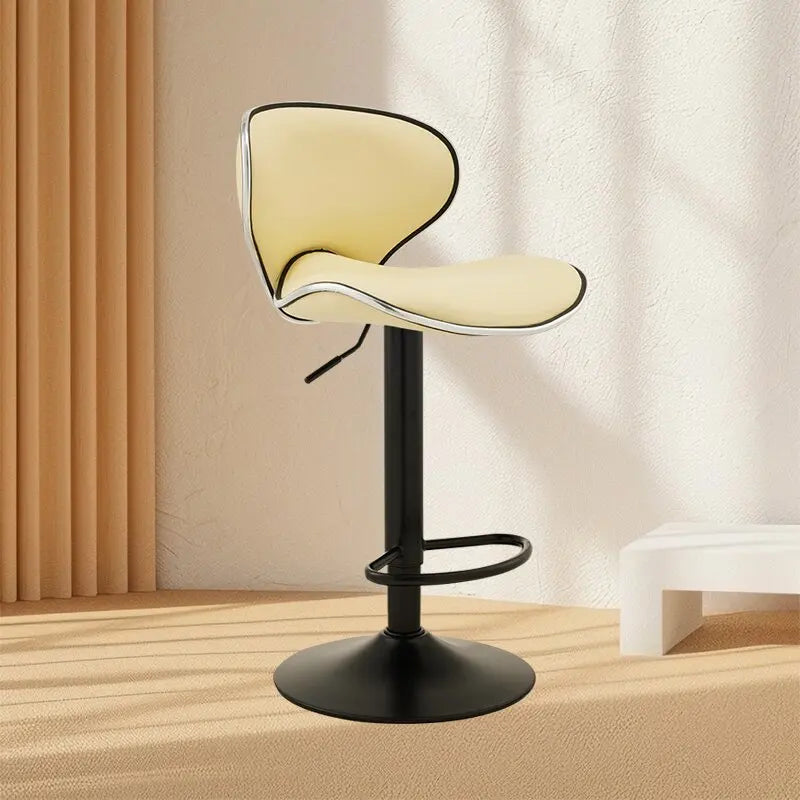 Aesthetic White Bar Stools Nordic Comfortable Bedroom Minimalist Bar Chairs Design Swivel Luxury Banqueta Lounge Suite Furniture