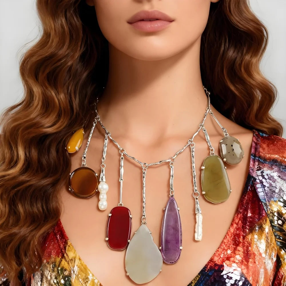 Irregular-shaped Pendant Necklaces In Bohemian Style Are Perfect For Sending Friends And Family For Any Occasion |...