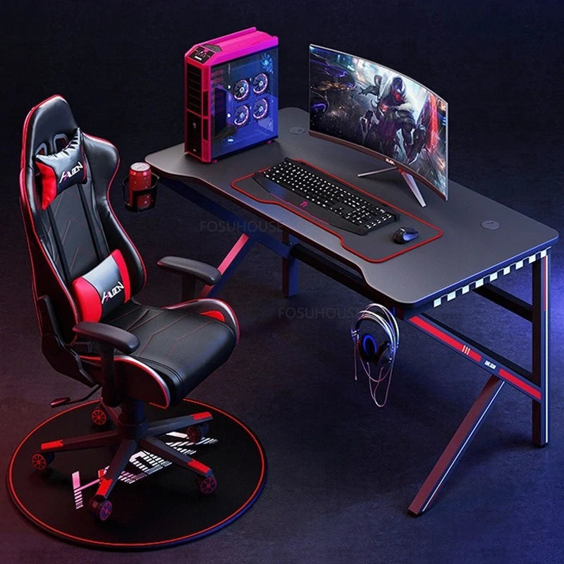 Modern Manmade Board Computer Desk Office Furniture Gaming Tables Household Upscale Luxury Multifonction Esports Table h
