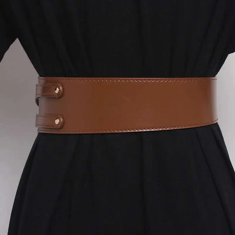 LANMREM Fashion PU Leather Belt Irregular Cowhide Waist Women's Decorative Suit Dress Sweater Waist Belts 2025 New...