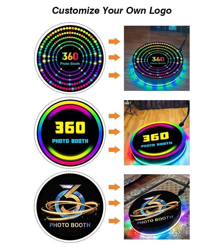 2025 portable 360 Photo Booth Automatic Video Booth LED Fill Lights Stanchion Posts Queue for 360 booth photo shoot...
