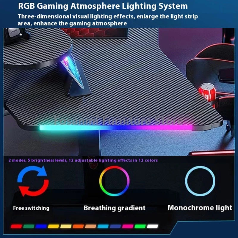 Ergonomic Motorized Computer Table Height Adjustable Electric Sit-Stand Black Gaming Desks Gamer Standing Desk for Home Office