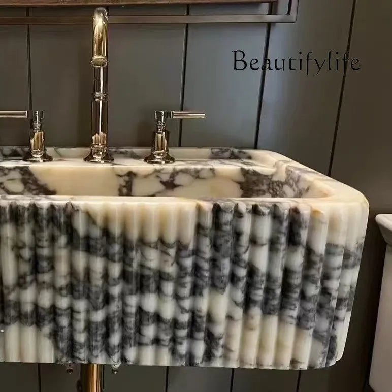 Vanity Corrosion/Heat-Resistant & Easy-Clean Natural Marble Bathroom Sink Luxury Countertop Basin For Home Custom Stone