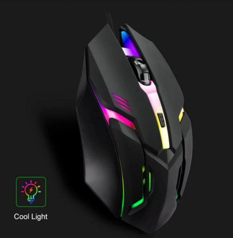 Latest high-quality ergonomic gaming mouse, suitable for desktop and laptop computers, 4-button USB RGB backlit mouse