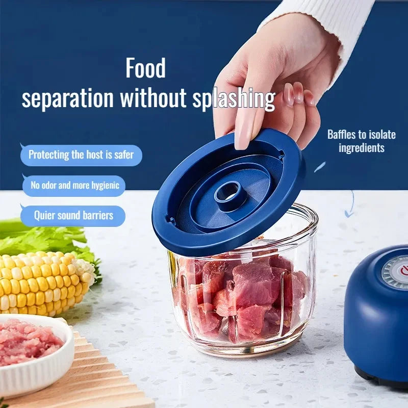 Powerful Electric Food Blender Garlic Meat Chilli Grinder Machine Wireless Mini Baby Food Processor