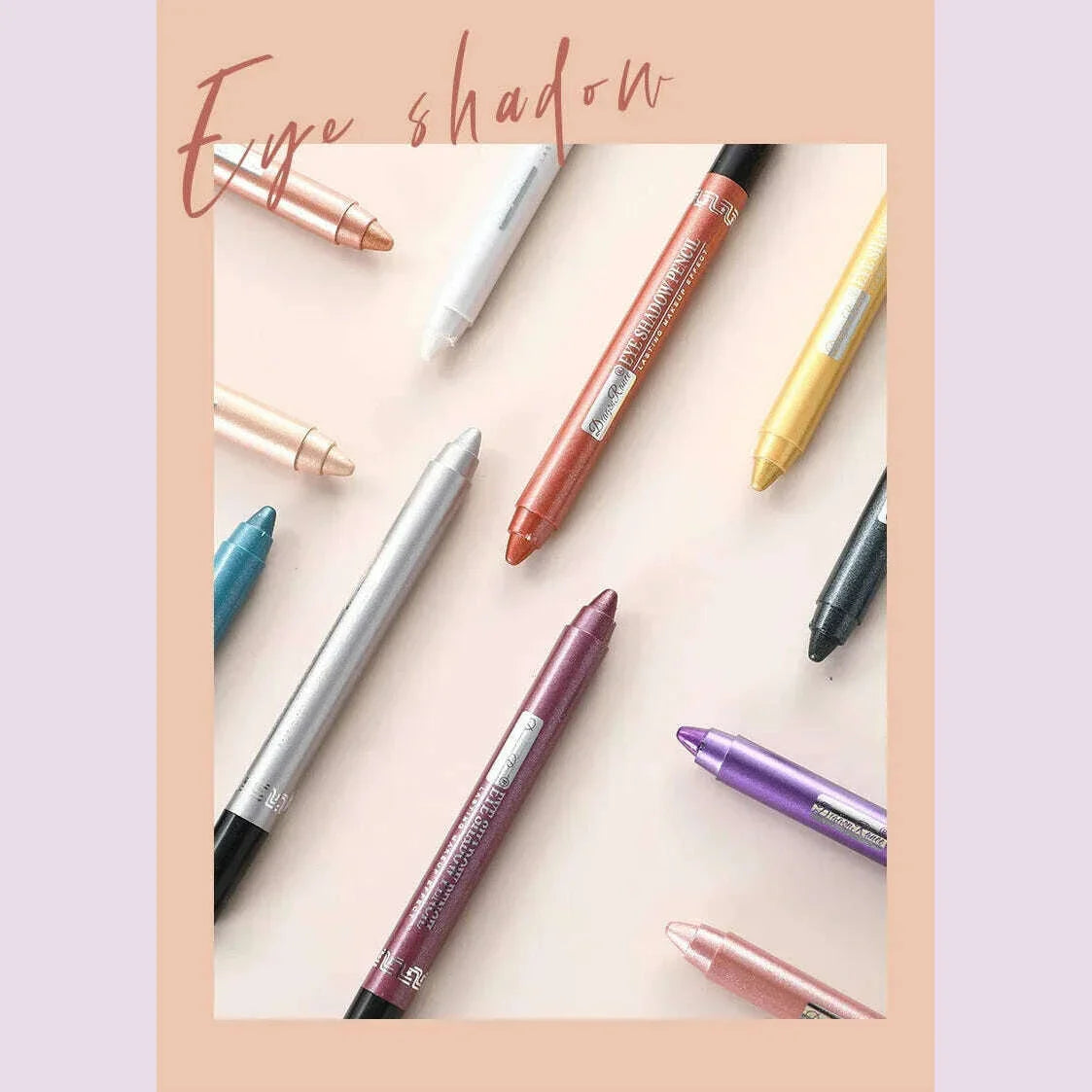 Pearlescent Eyeshadow Pen Lying Silkworm Eyeliner Pencil with Sharpener Matte Waterproof Eye Shadow Stick Eyes Makeup Cosmetics