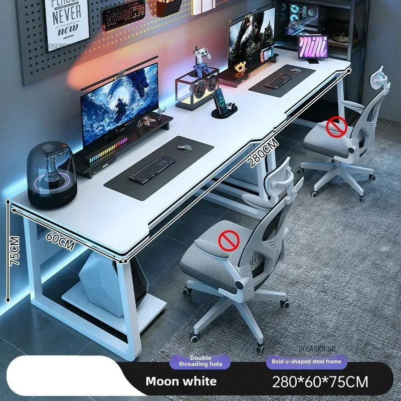 Modern Double Computer Desks Home Desktop E-sports Gaming Table Bedroom Simple Desk Student Study Tables Office Furniture EE Z - Kimlud