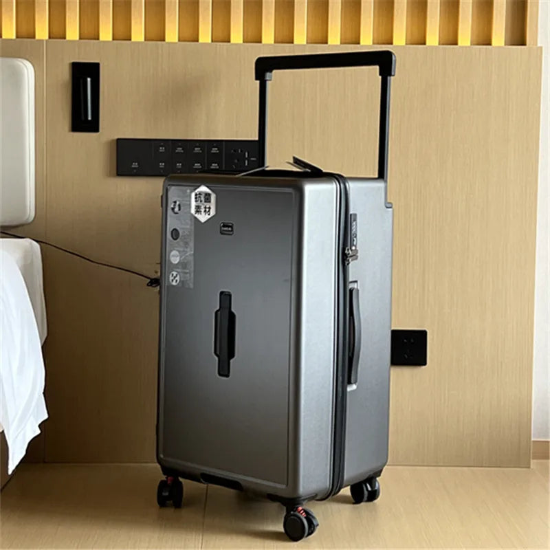 Fashion Wide Handle Large Capacity 32inch Rolling Luggage Trunk Women Hardside Travel Suitcase With Brake Wheels