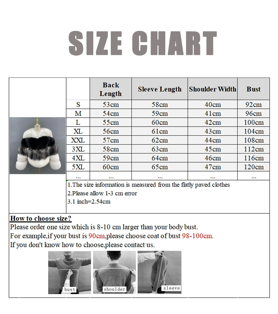 JANEFUR Real Fur Coat Women 2023 Mixed Color Custom Fashion Natural Fox Fur Jacket Female Drop shipping Warm Winter Outfit