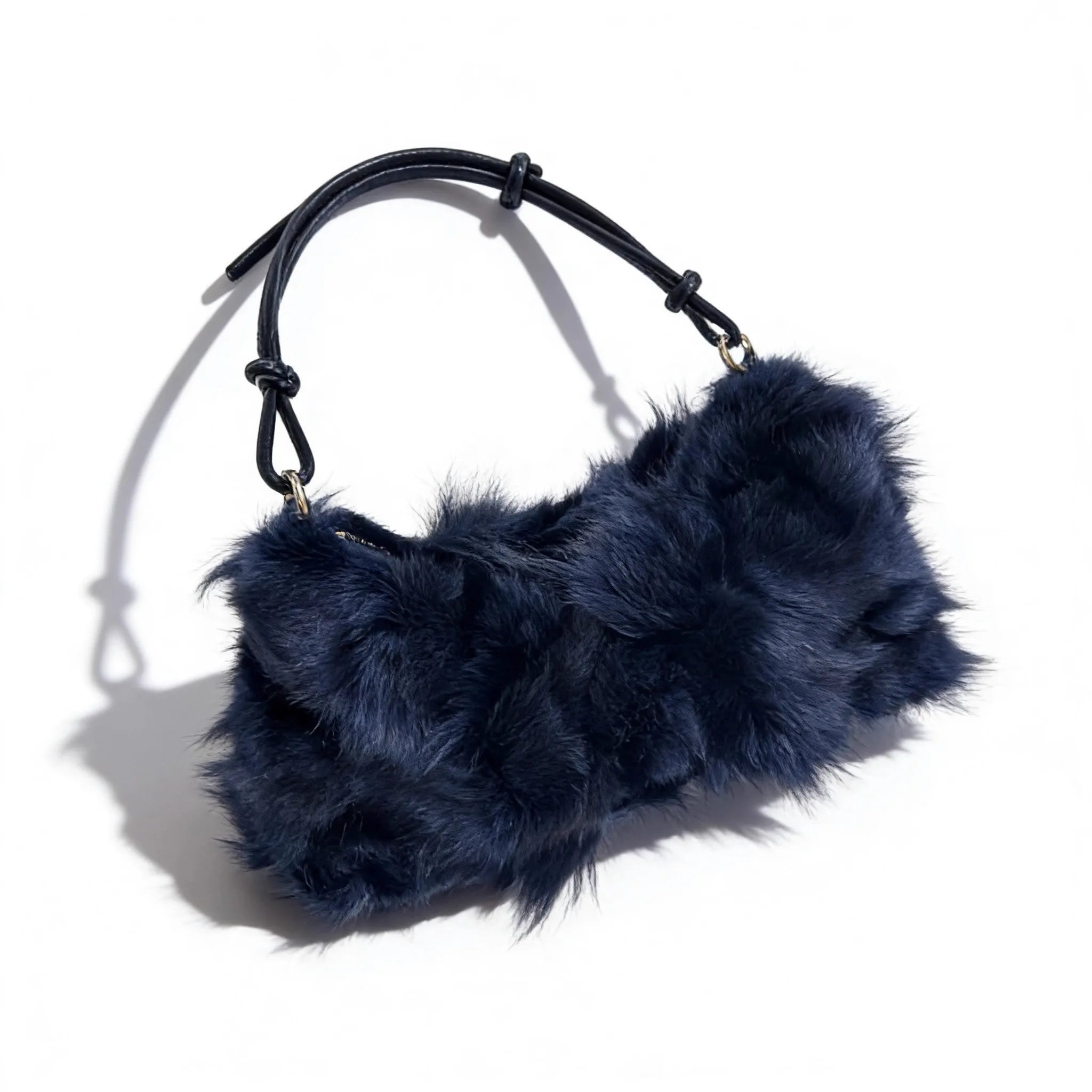 Winter Fox Fur Bag Women's Bag Fashion Handbag Ladies Bags Purses Women Shoulder Bag Real Silver Fox Fur Messenger Bags