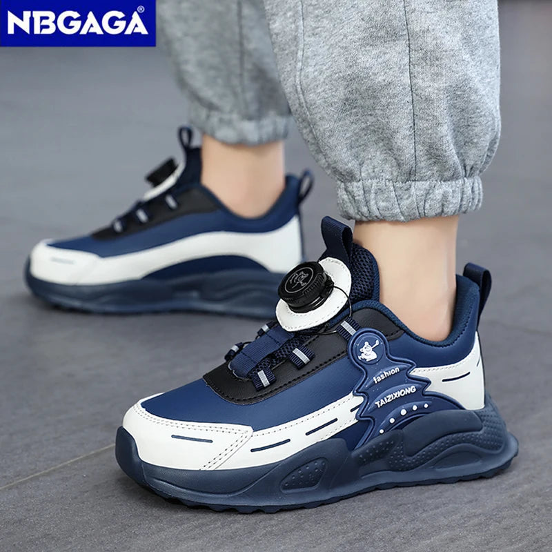 Boys Anti-Slip Waterproof Leather Running Shoes Outdoor Sports Walking Shoes Comfort Kids Sneakers For Autumn Winter...