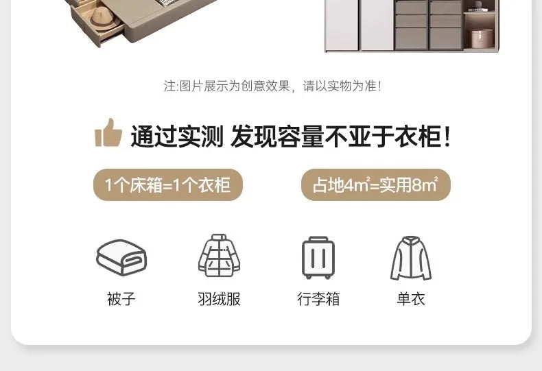 Storage Leather Double Bed Modern Minimalist Frame Luxury Double Bed Cheap Storage Camas Matrimoniales Bedroom Furniture...